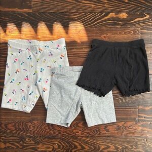 Cat & Jack Girls' Shorts Set - Black, Gray, and Floral